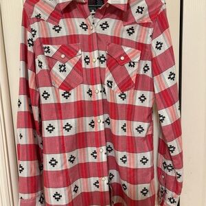 Red Plaid Western Shirt